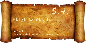Stiglitz Attila névjegykártya